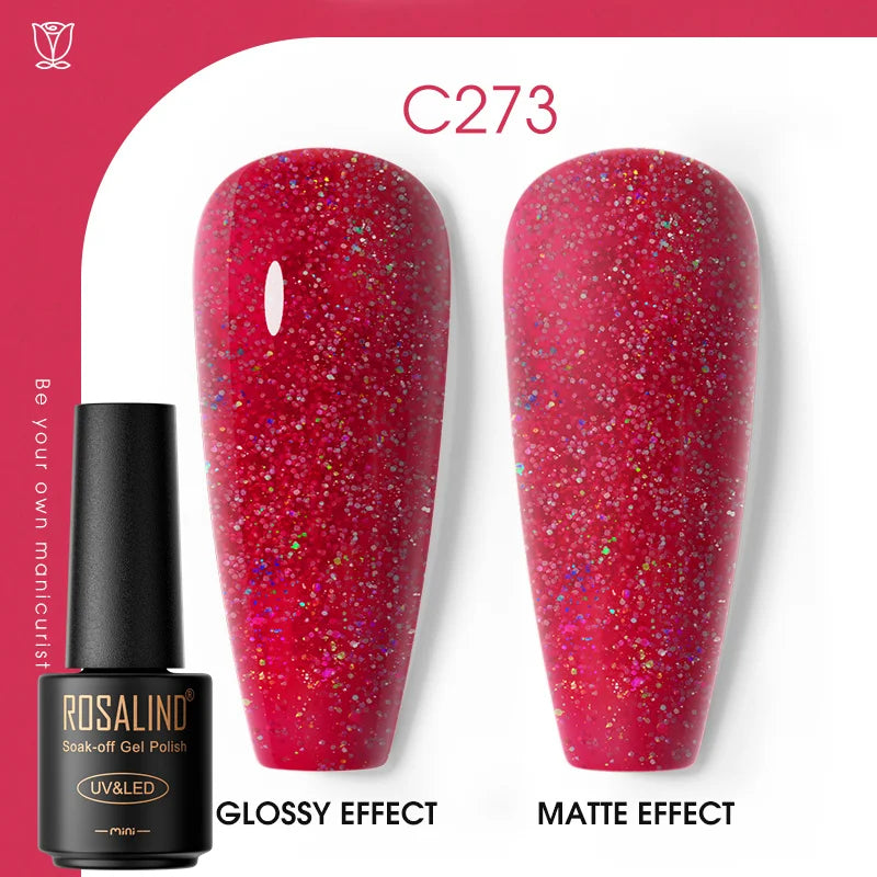 ROSALIND Hot-sale Bottle Gel Nail Polish Vernis Semi Permanent Primer Top Coat Bright Classic For Nail Art Design LED/UV Lamp C273