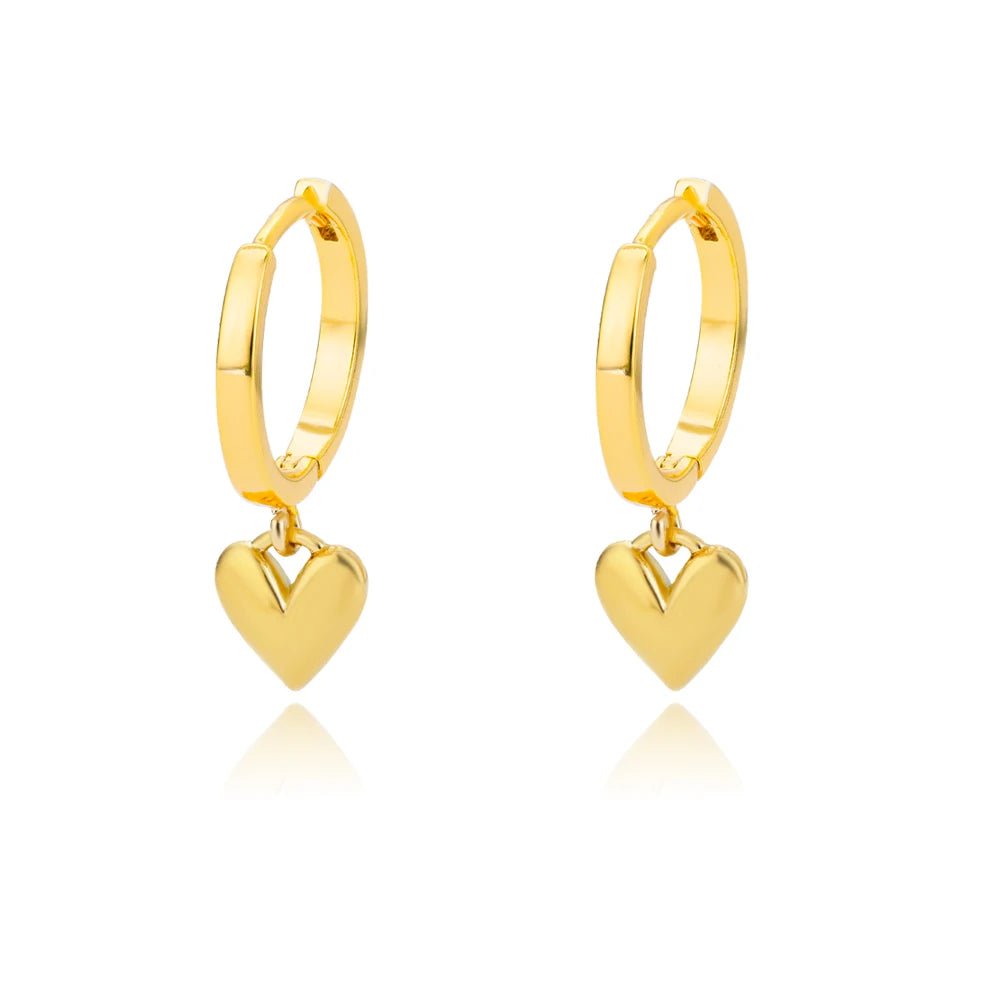 Luxury Star Pendientes Earrings For Women Girl Stainless Steel Minimalist Hoop Piercing 2025 New In y2k Jewelry aretes de mujer E1900G CHINA