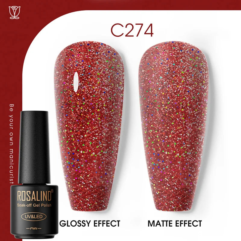 ROSALIND Hot-sale Bottle Gel Nail Polish Vernis Semi Permanent Primer Top Coat Bright Classic For Nail Art Design LED/UV Lamp C274