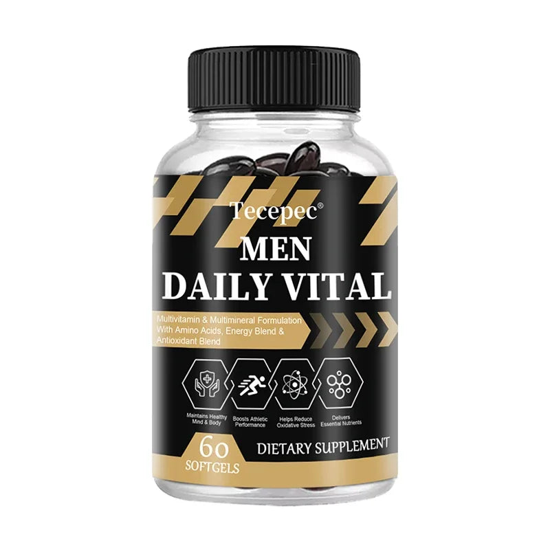 Men's Daily Fitness Advanced Formula with Vitamins, Minerals, Sports Blend, Energy and Antioxidant Blend, Nutritional Supplement 60 count-1 bottle