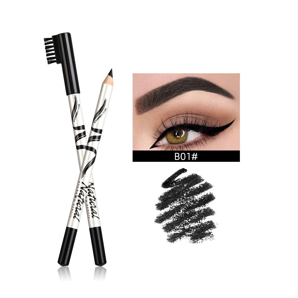 1pcs Eyebrow Pencil Waterproof Art Tint Makeup Eye Brow Pen Enhancers Long Lasting 5 Colors Eyebrow Pen Women Beauty Cosmetic Black