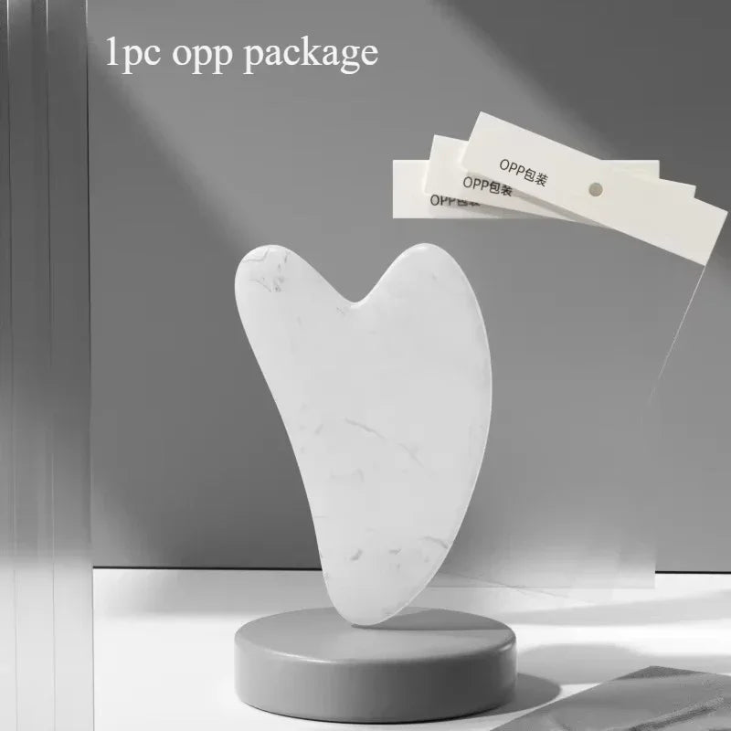 Gua Sha Roller Massager Roller for Face Neck Eye Resin Facial Massage Instrumenr Beauty Health Care Scraping Board Skin Care 1pc-white