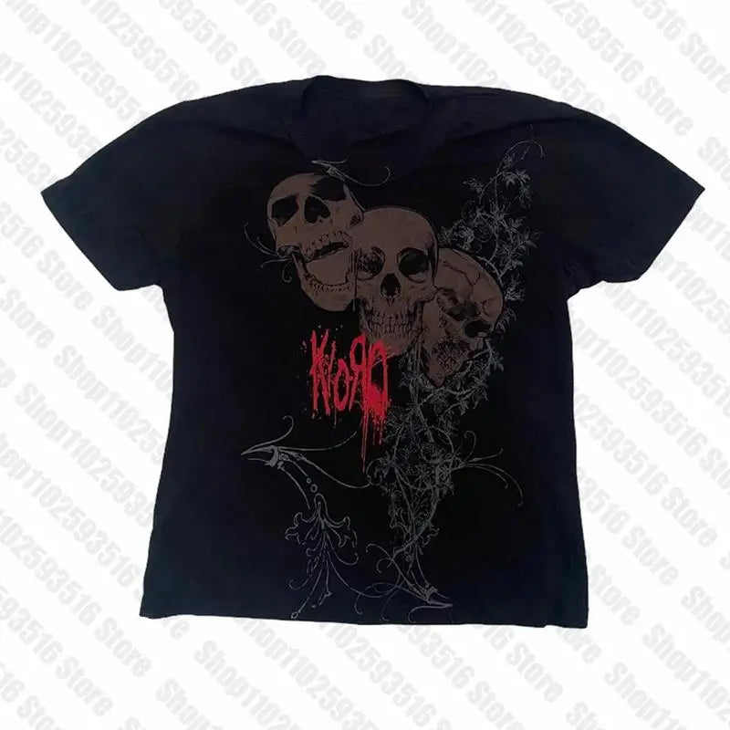 Aesthetic 2023 Goth Crop Top y2k Women Harajuku O Neck Short Sleeve Sweat Shirt Graphic Pattern Fairy Grunge Clothing crop tops