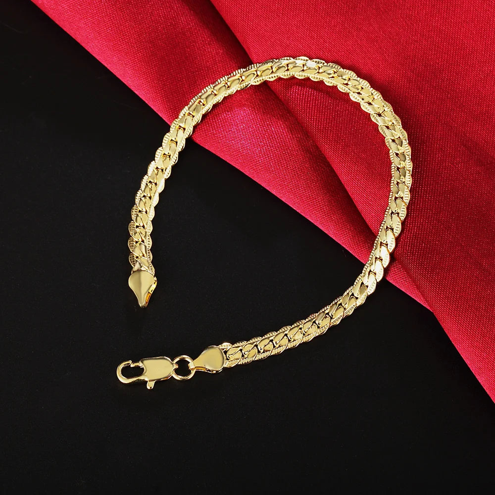 New High quality 925 Sterling Silver 4MM Women Men chain Male Twisted Rope Bracelets Fashion Silver Jewelry LH020