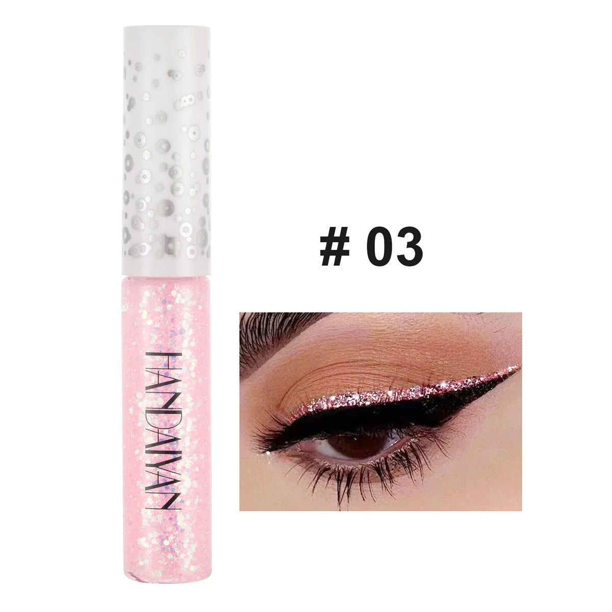 12 Colors Shiny Eye Liners Cosmetics For Women Pigment Silver Rose Gold Color Glitter Liquid Eyeliner Metallic Colorful Makeup 03