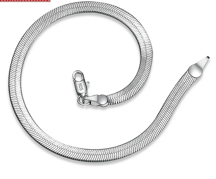 New High quality 925 Sterling Silver 4MM Women Men chain Male Twisted Rope Bracelets Fashion Silver Jewelry BS6MM
