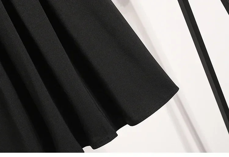 2025 Solid Color Versatile Medium Length Skirt Pleated Plus Size A-Line Maxi Gown Cover Hip Spring Summer New Half-length Skirt