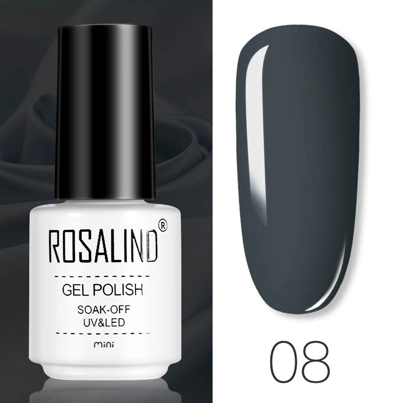 ROSALIND Hot-sale Bottle Gel Nail Polish Vernis Semi Permanent Primer Top Coat Bright Classic For Nail Art Design LED/UV Lamp RC08