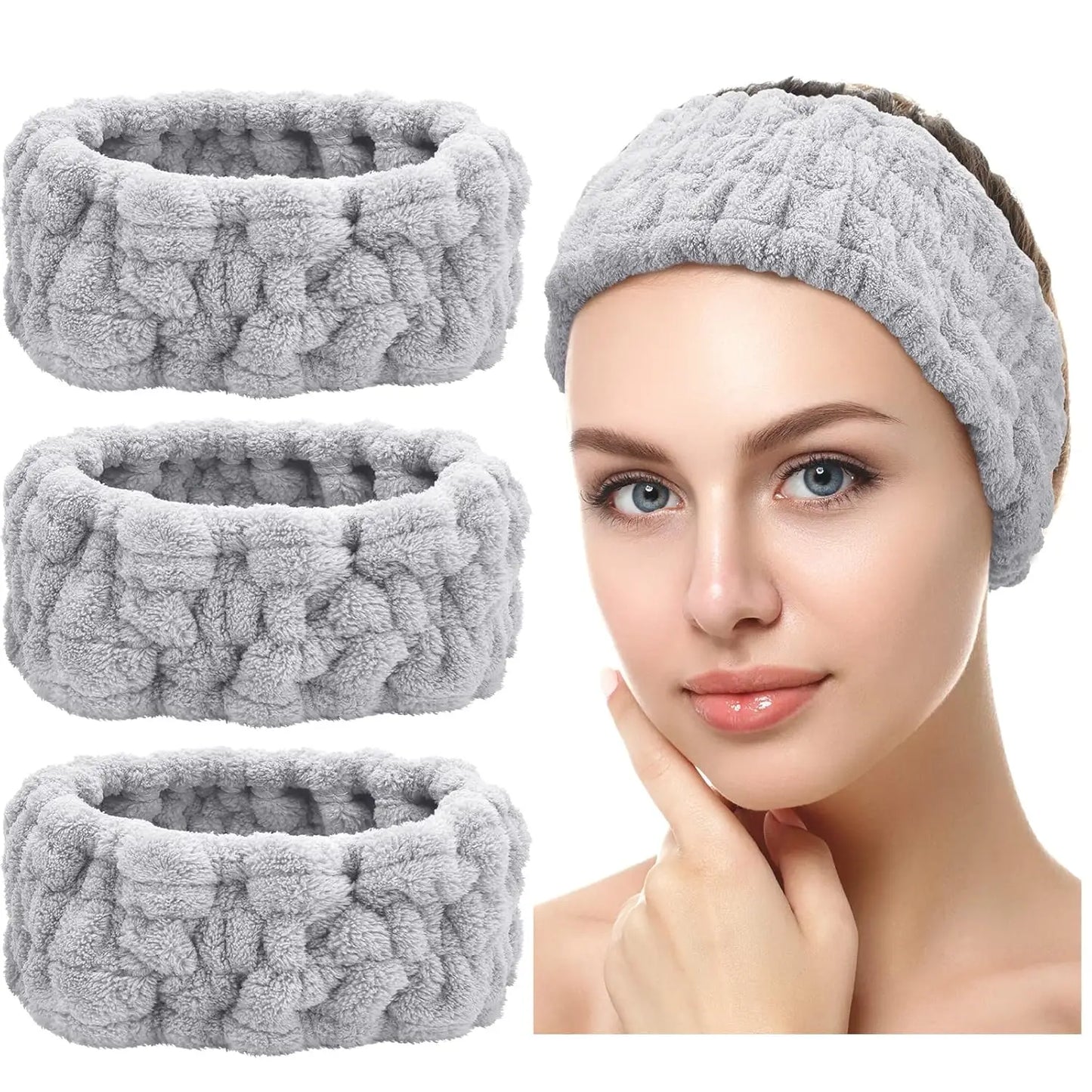 Face Wash Headband Makeup Single Circle Coral Velvet Hair Cover Sports Yoga Hair Accessory For Women 3pcs 5