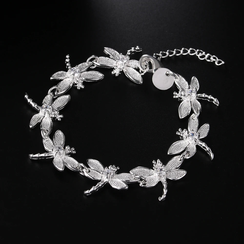 New High quality 925 Sterling Silver 4MM Women Men chain Male Twisted Rope Bracelets Fashion Silver Jewelry H121