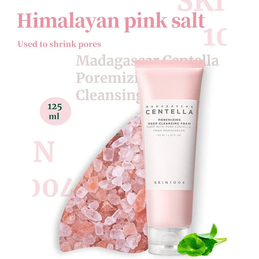Korean Centella Pink Salt Pore Care Fresh Toner Ampoule Facial Serum Deep Cleanser and Face Cream Skincare Original Products Set