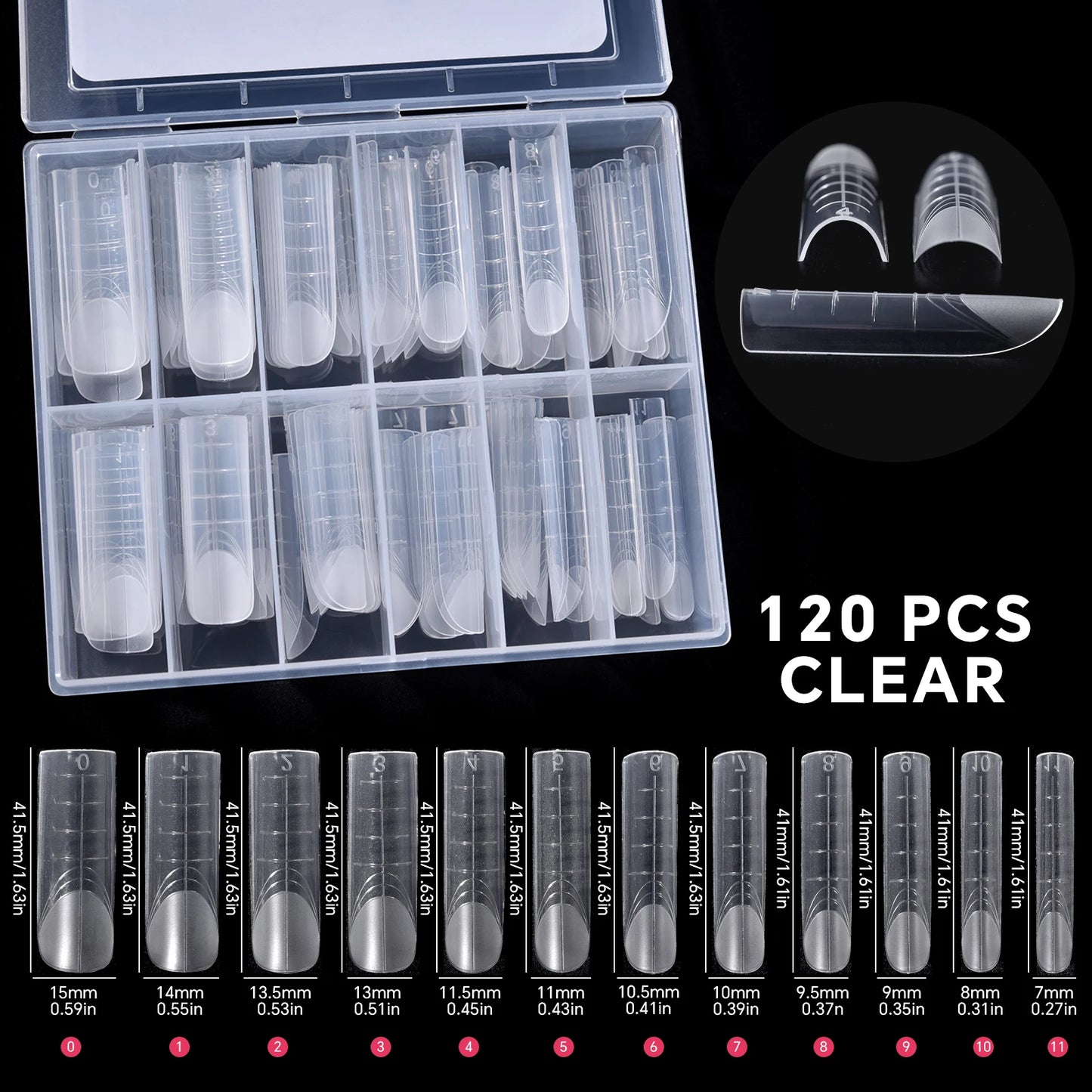 120Pcs Nail Forms For UV Gel Quick Building Extension Top Molds Dual Forms Acrylic Nail Art Tips Nails Accessories Tools 34 CHINA