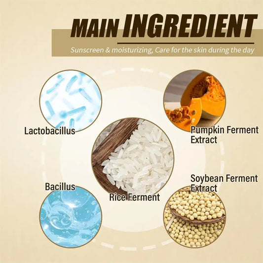 Spf50+ Moisturizing Rice Probiotic Sunscreen Skin Protection Refreshing Makeup Sunscreen Cream UV Resistance Facial Sunscreen