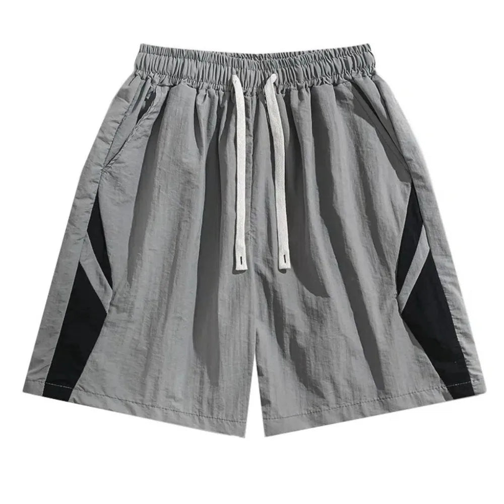 Large Size Loose Casual Thin Shorts High Waist Drawstring Wide Leg Shorts Summer Beach Knee Length Pants Men Badiee Stylez