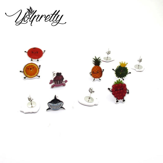 2024 New Lion King Little Lion Simba and Friends Epoxy Handcraft Acrylic Stud Earrings