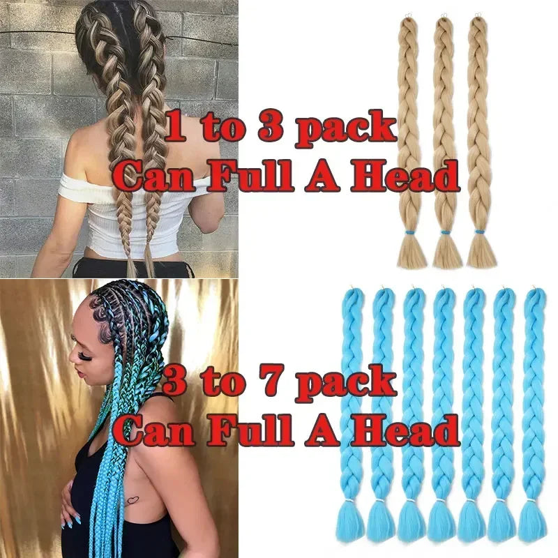 YUNLU 24Inch Synthetic Crochet Hair Extensions for White Women Box Twist 165g Jumbo Braiding Hair Pre Stretched Wholesale