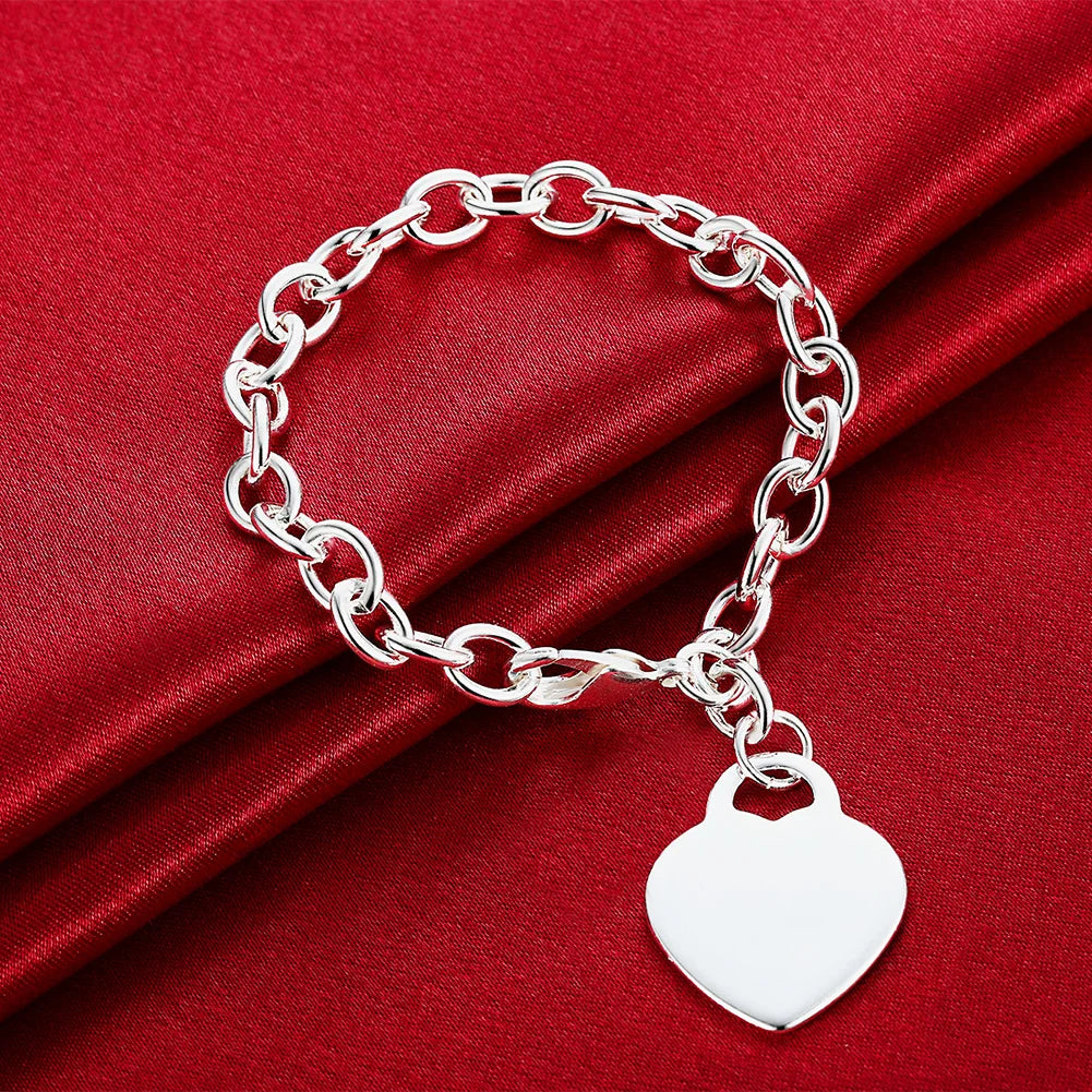 New High quality 925 Sterling Silver 4MM Women Men chain Male Twisted Rope Bracelets Fashion Silver Jewelry H268