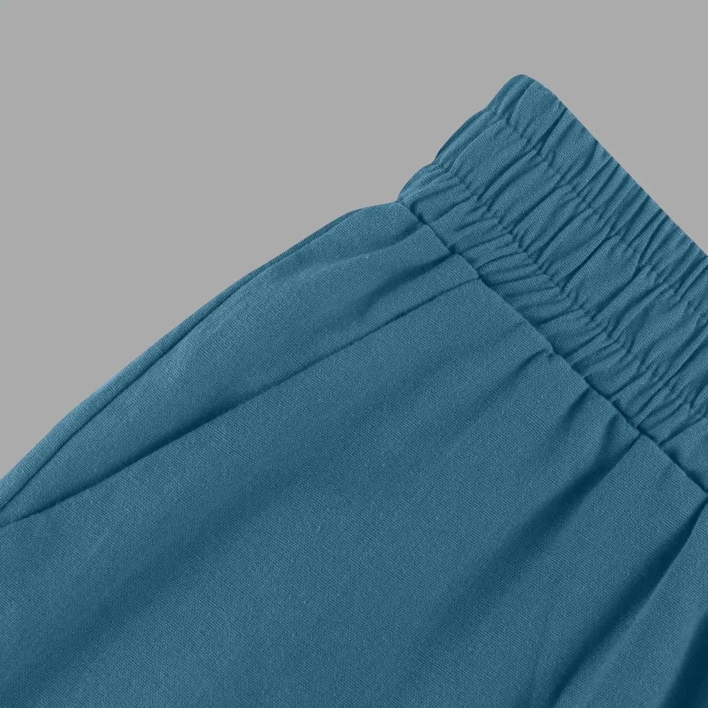 Womens Capris Cotton Linen Pants Drawstring Elastic Waist Pants Casual Cropped Trousers Daily Breeches Five Half Pants Pantalone