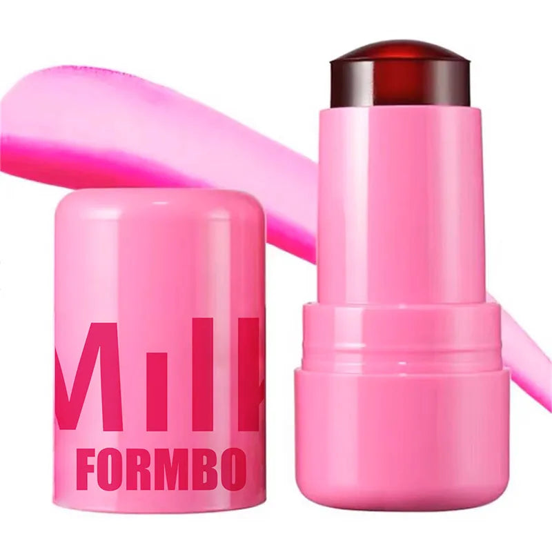 3-in-1 Milk Jelly Tint Facial Blusher Wand Moisturized Long Lasting Matte Rouge Cheek Contour Lipstick Sticker Beauty Makeup 3