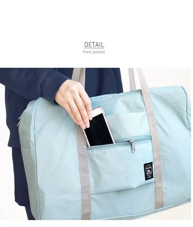 1-piece foldable travel bag, weekend travel bag, gym bag, suitable for airline carry on luggage bag, business travel storage bag