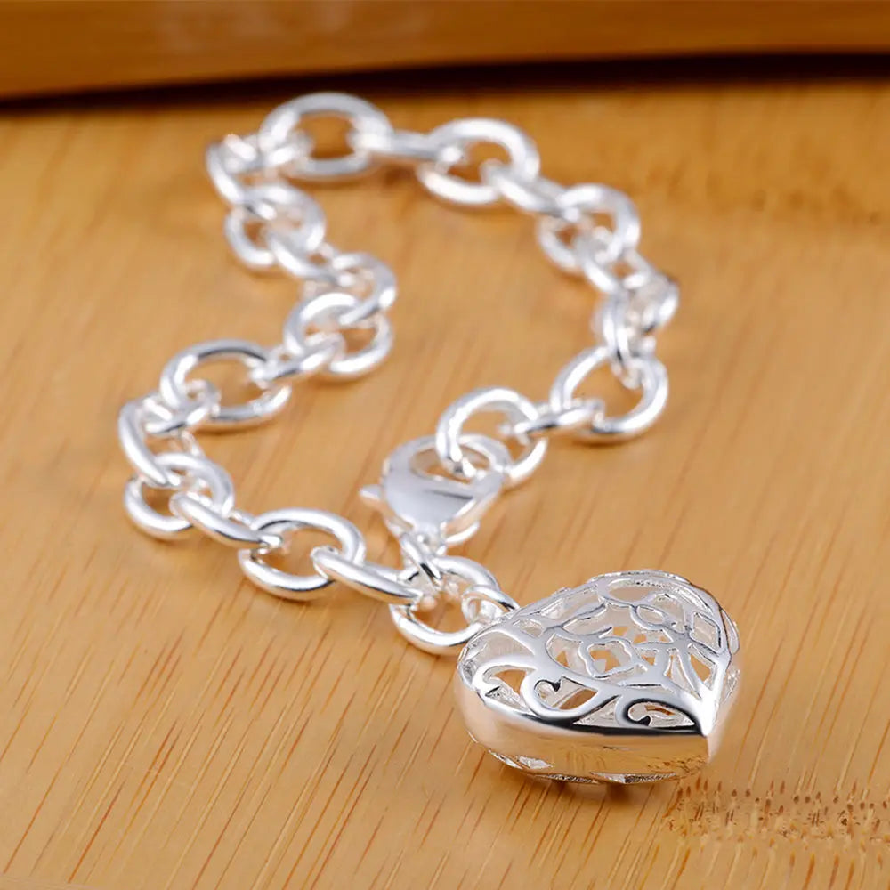 New High quality 925 Sterling Silver 4MM Women Men chain Male Twisted Rope Bracelets Fashion Silver Jewelry H269