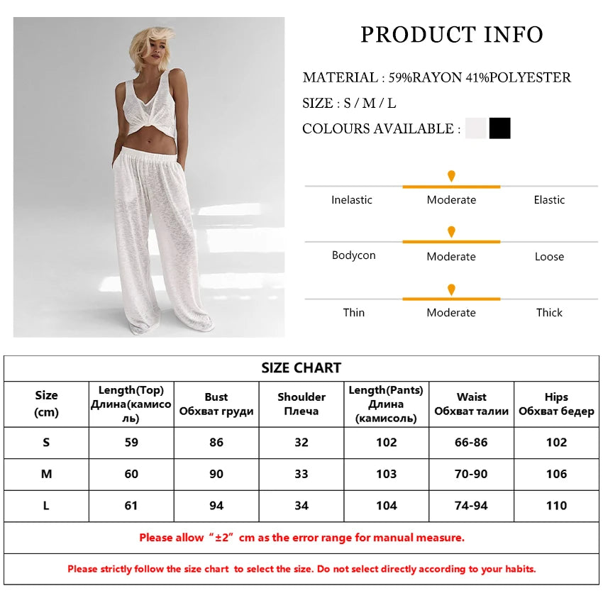 Marthaqiqi New Summer Female Nightgowns Suit Sexy Tank Tops Pajamas Sleeveless Sleepwear Pants Casual Ladies Nightie 2 Piece Set