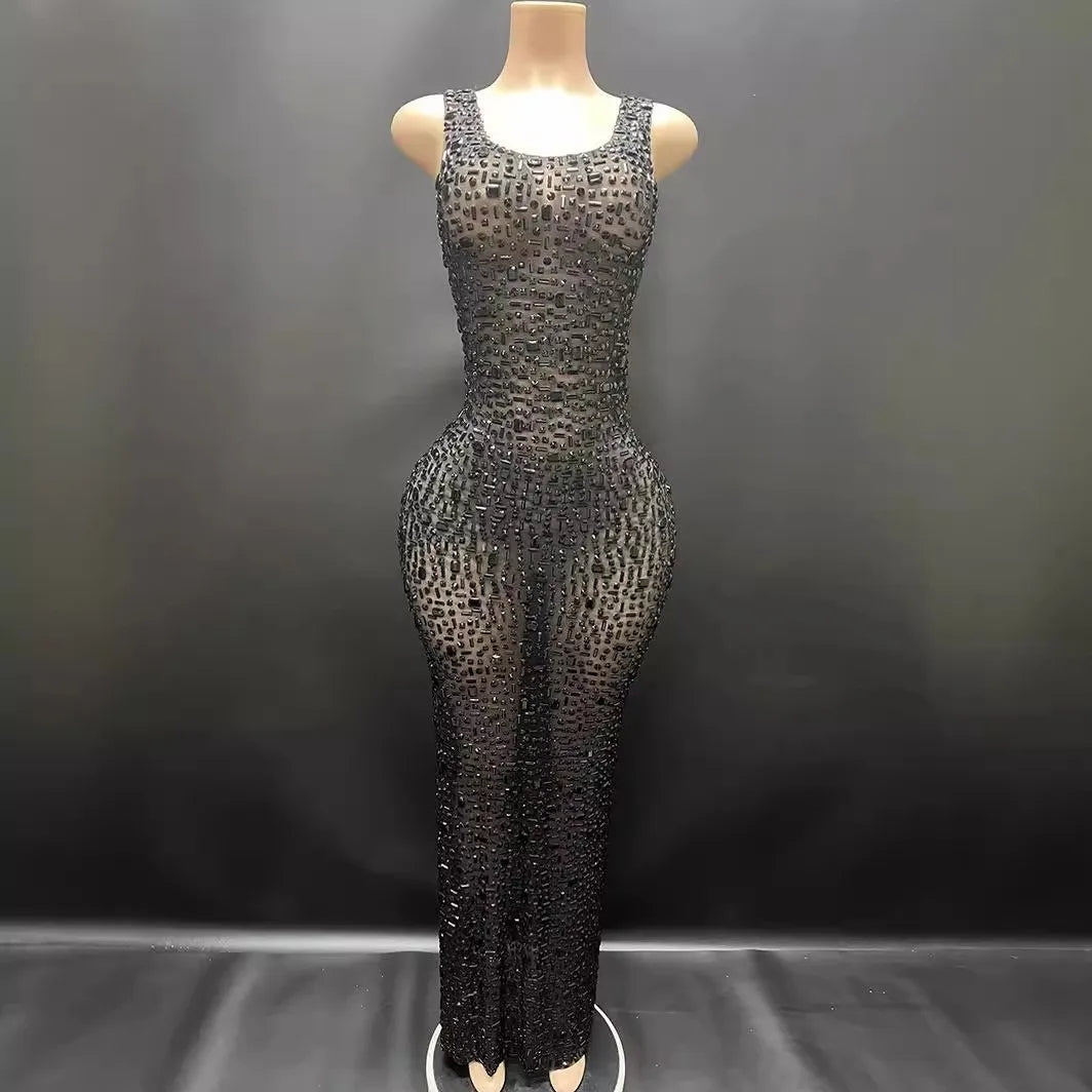 Diamonds Wedding Dress for Women Goddess Senior Photoshoot Props Homecoming Celebrate Birthday party dress New Year's Dress black