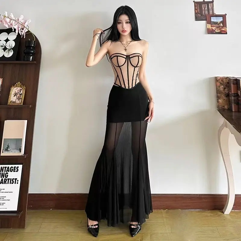 Y2K clothing color contrast stripes high waist women short bust Personalized design slimming streetwear Fashion high street vest