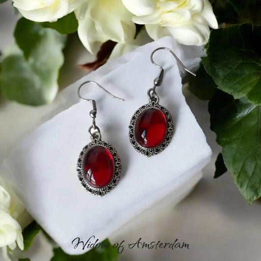 Vampire Drop Earrings, Voodoo jewelry, Gothic accessories, Blood, Retro, Pagan, Alternative, Vampire ear hooks For Women Girls