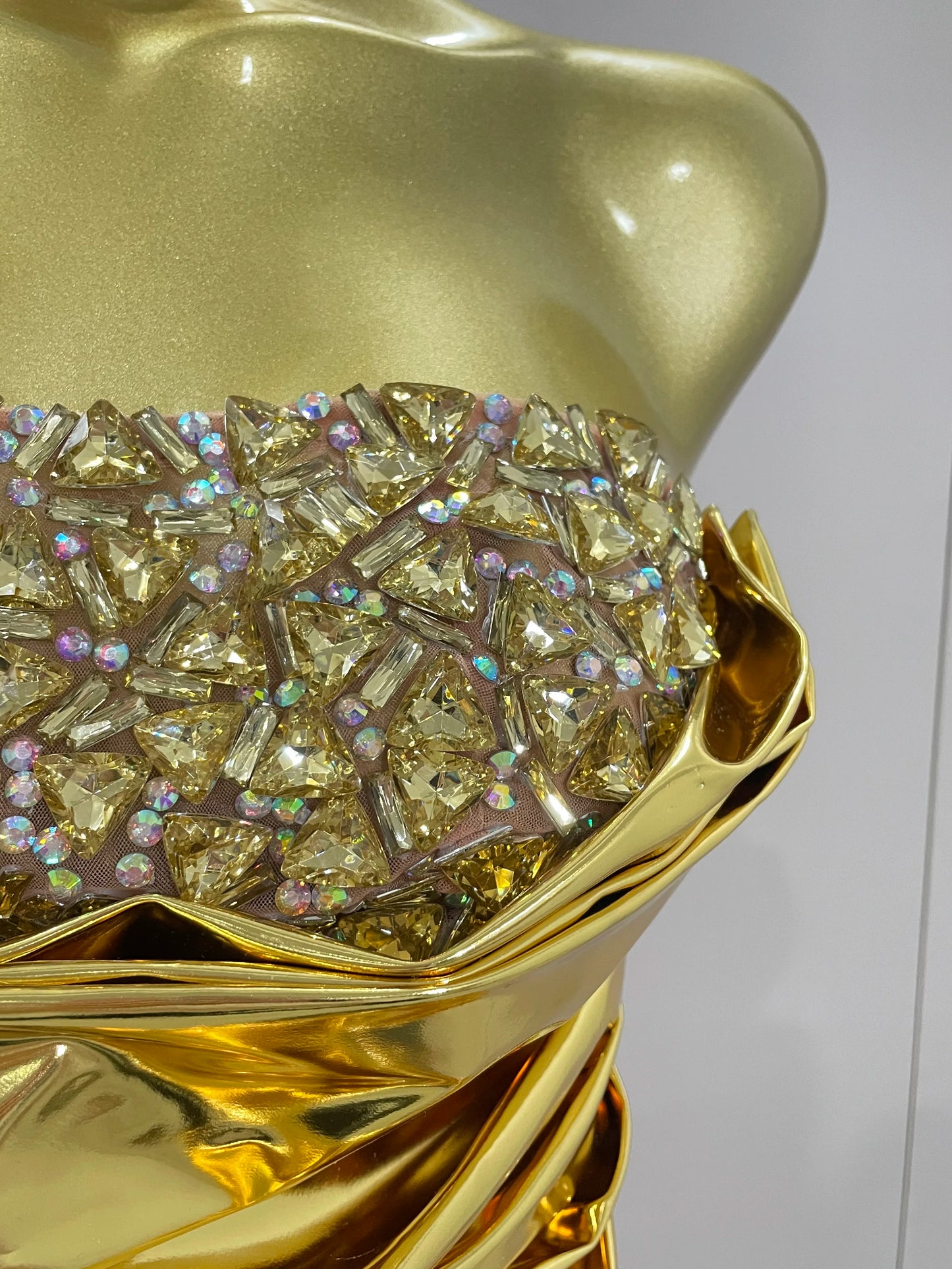 2025 New Sparkly Diamonds Crystal Sexy Mesh See Through Bodycon Mini Dress Women Birthday Party Celebrate Performance Costume