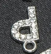 10pcs /26pcs pieces silver English letters drill metal pendant DIY fashion necklace bag pendant earrings material 10pcs P