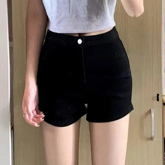 Y2k Shorts Women Harajuku Oversized Pattern Ironing Retro Goth Women Clothing Jean Shorts High Waist Hip Sexy Girl Biker Shorts 3