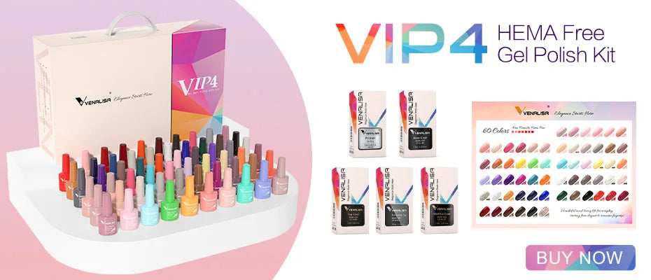 Venalisa Long Wear Tempered Top Coat Reinforce Gel Refill Package Soak Off UVLED Nail Gel Polish Big Volume 225g/30ml Base Gel