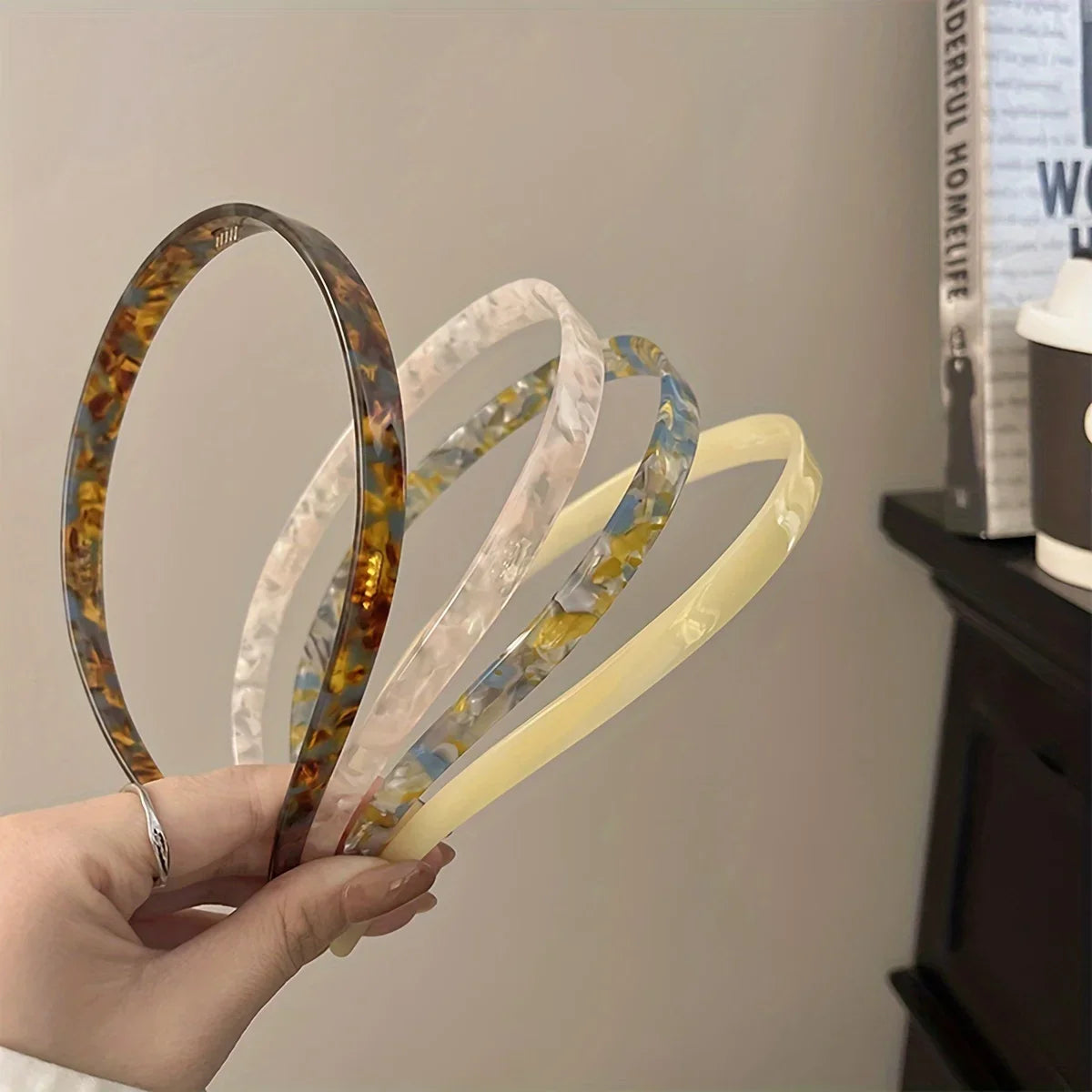 1pc Ladies Non-Clamping Ear Bone Hair Accessories Acetic Acid Headband Headband High-End Hairband Girls 2025 New Summer Elegant