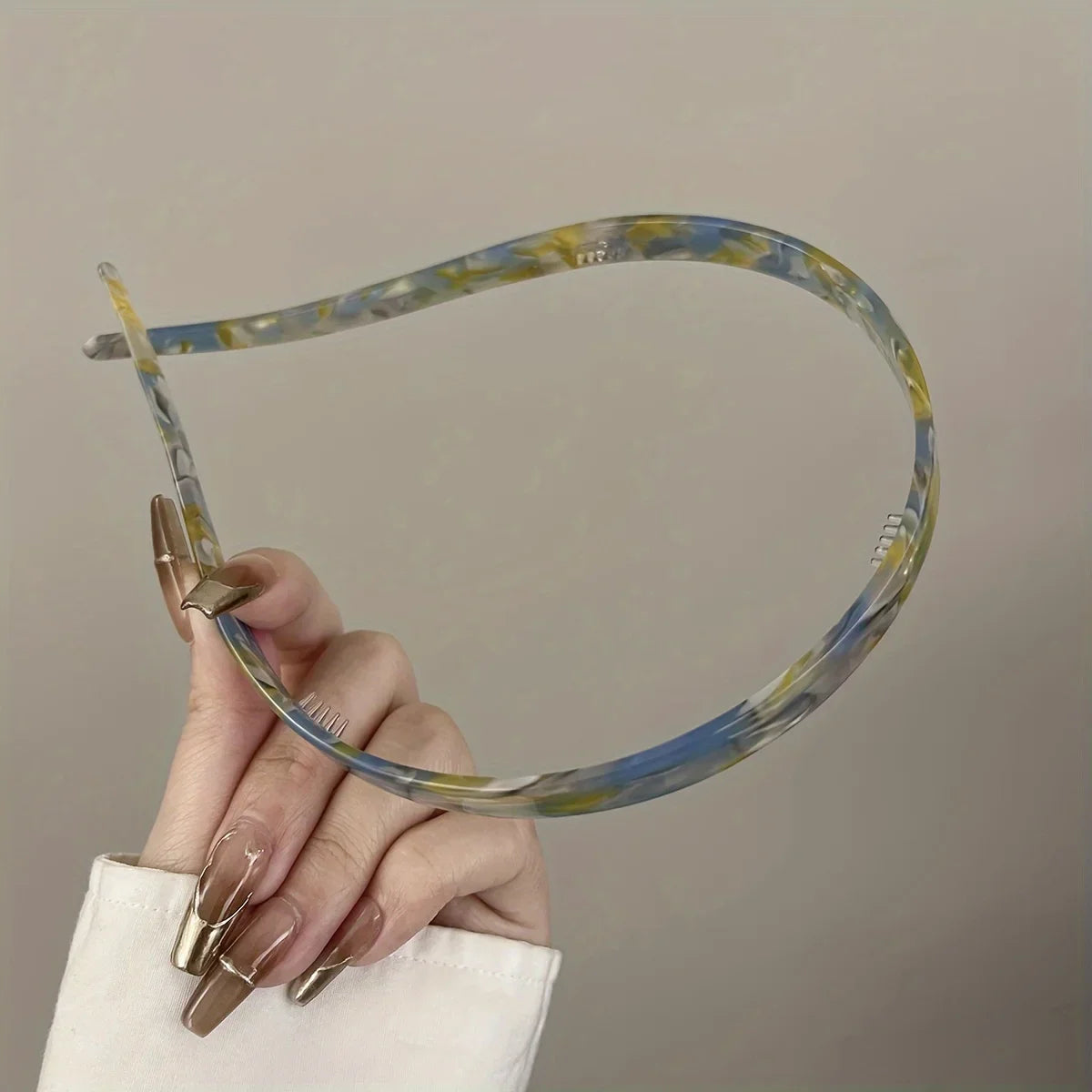 1pc Ladies Non-Clamping Ear Bone Hair Accessories Acetic Acid Headband Headband High-End Hairband Girls 2025 New Summer Elegant E Style CHINA