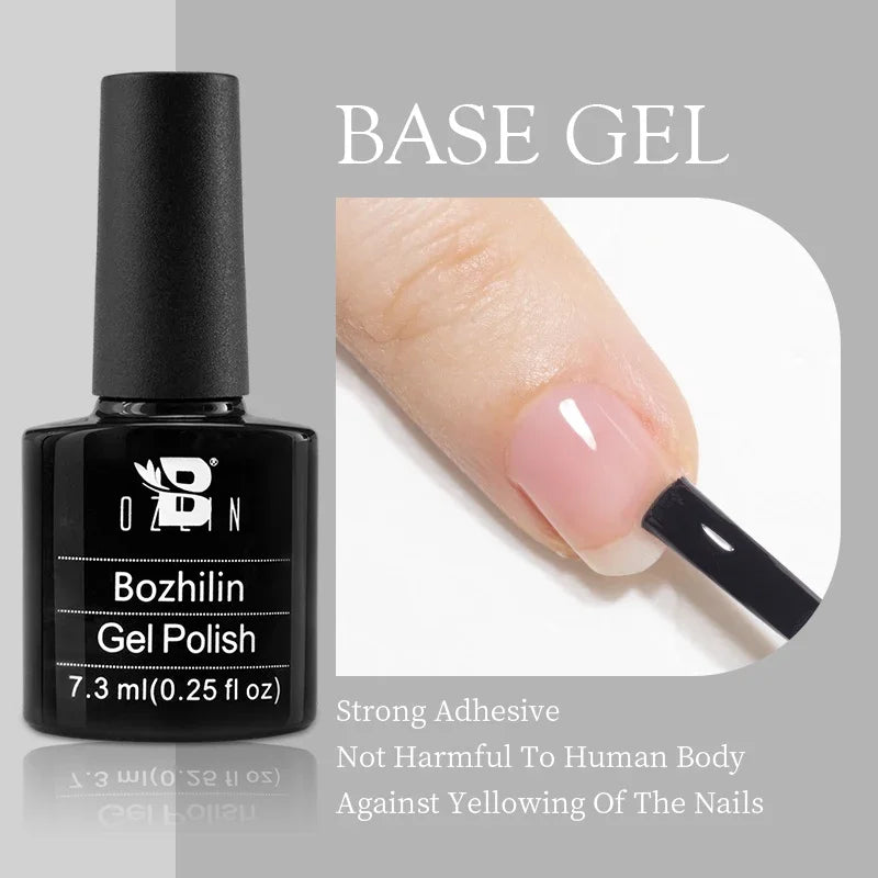 AWStorG15ml 2 IN 1 Crystal Top Coat Transparent Soak Off UV LED Nails Art Manicure Gel Nail Polish Varnishes Primer Function Gel base coat