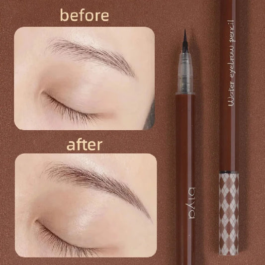 0.01mm Ultra Fine Liquid Eyebrow Pen Long Lasting Black Brown Waterproof Non-smudge Colorfast Natural Eye Brow Makeup Cosmetics