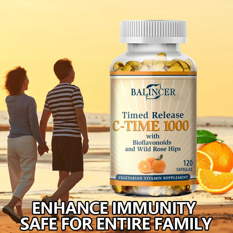 1000 Mg Vitamin C Contains Wild Rosehips-Promotes Collagen Production, Boosts Immunity, Strong Antioxidant, Supports Skin Health