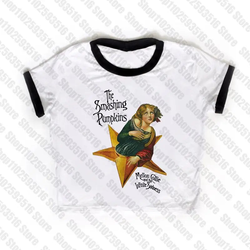 Aesthetic Tops for Women Crop Top Women 2000s Tops With Suspenders Gothic Clothes Vintage Clothing Harajuku Grunge Clothes Y2k White5