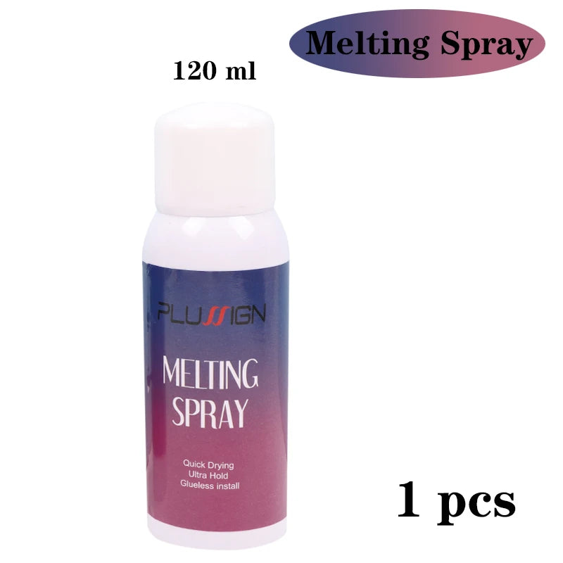 120Ml Lace Melting Spray Seamless Finish Glue Spray Wig Melting Spray & Hair Adhesive For Lace Wigs Strong Invisible Lace Glue 120ml White bottle