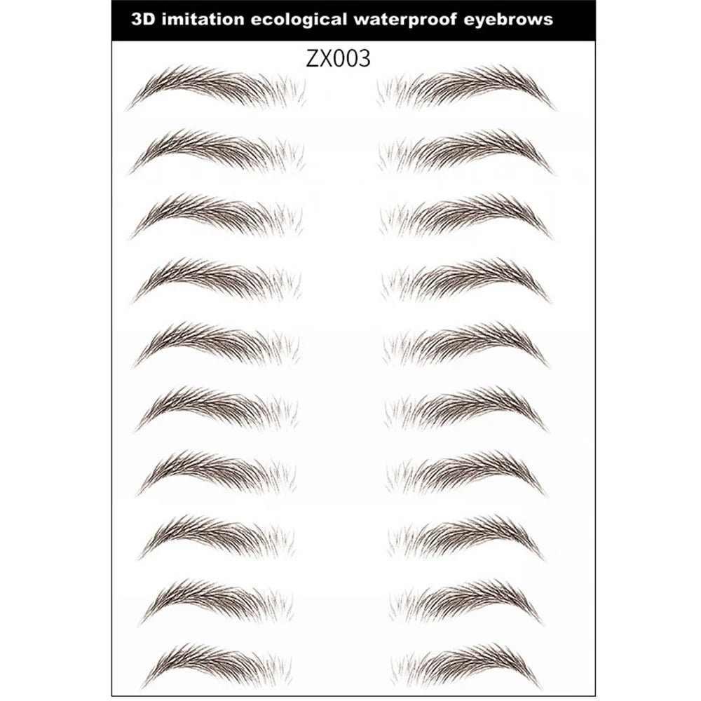 4D Hair-Like Eyebrow Stickers Waterproof Eyebrow Tattoo Water Transfer Eye Brow Enhancer Long Lasting Korean Cosmetics ACE682