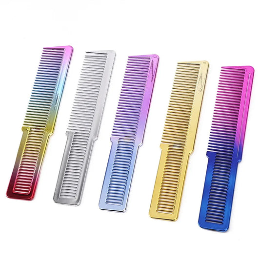 Salon Professional Electroplated Comb Barber Comb Stylist Styling Tool Accessories Salon Anti-static Hair Cut Comb