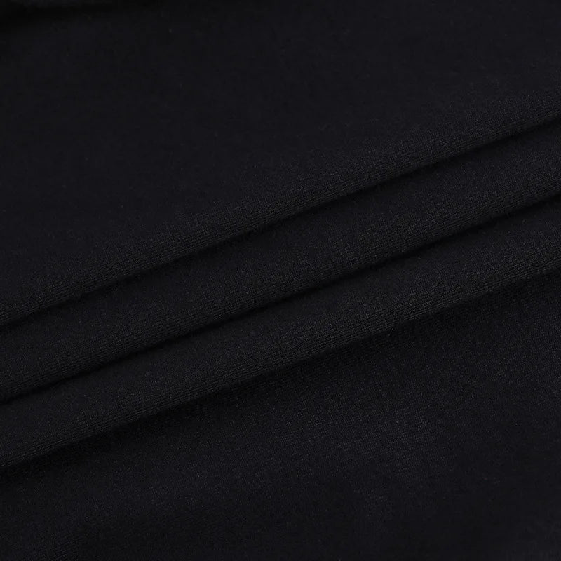 Goth Dark Mall Gothic Fishnet Patchwork T-shirts Grunge Punk Hollow Out Buckle Crop Tops Techwear Fashion Female Alt Streetwear