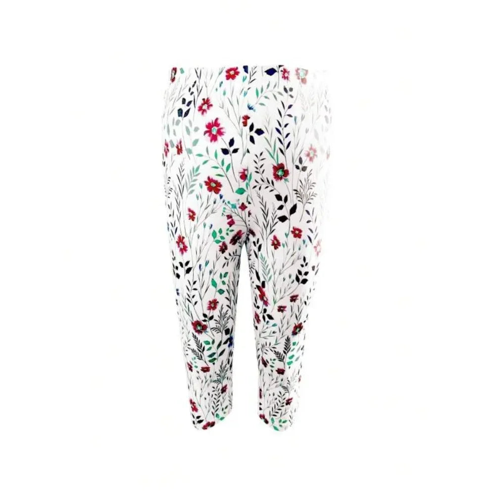Plus Size Fashion Printed For Women Cropped Leggings Women's Tight Pants Seven-point Leggings