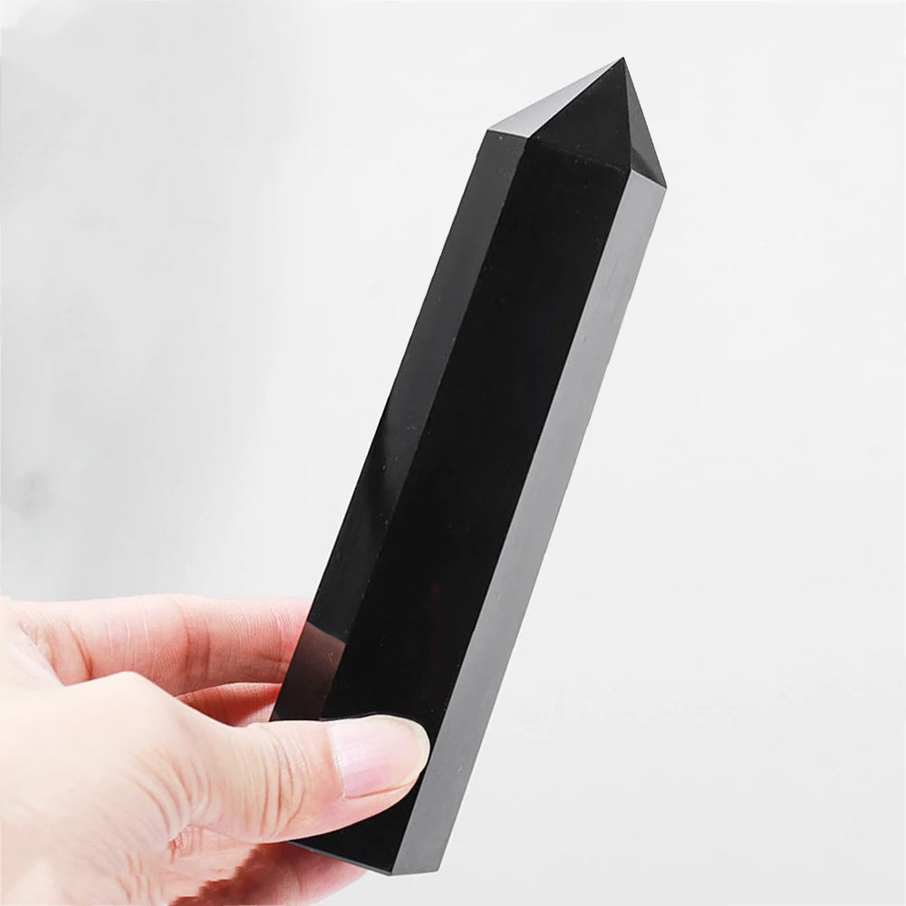15cm Natural Amethyst Single Pointed Hexagonal Prism Crystal Wand Big Size Lapis Lazuili Tower Home Decoration Labradorite Craft