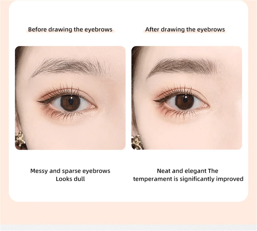 Makeup for Women Waterproof Eyebrow Enhancer Pen with Double Head Pencil and Brush Long Lasting Eye Brow Cosmetics Easy to Wear