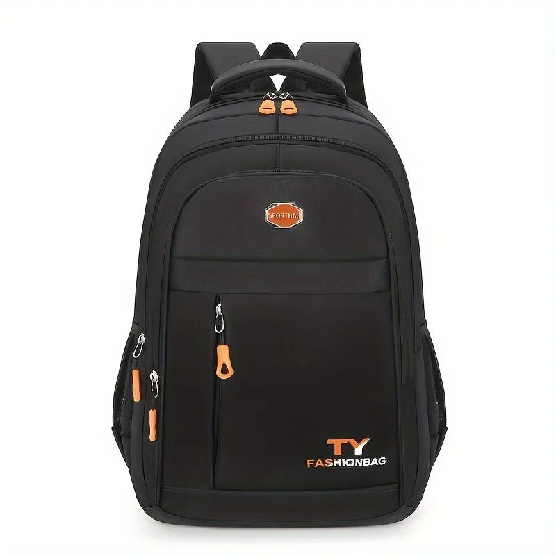 1 Pc Men's Backpack, Large Capacity Waterproof Casual Backpack,Adjustable Computer Backpack Orange