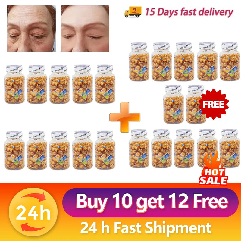 Instant Wrinkle Vitamin E Extract Face Serum Firming Anti Wrinkle Whitening Anti Aging Moisturizing Korean Skin Care Skincare 22PCS