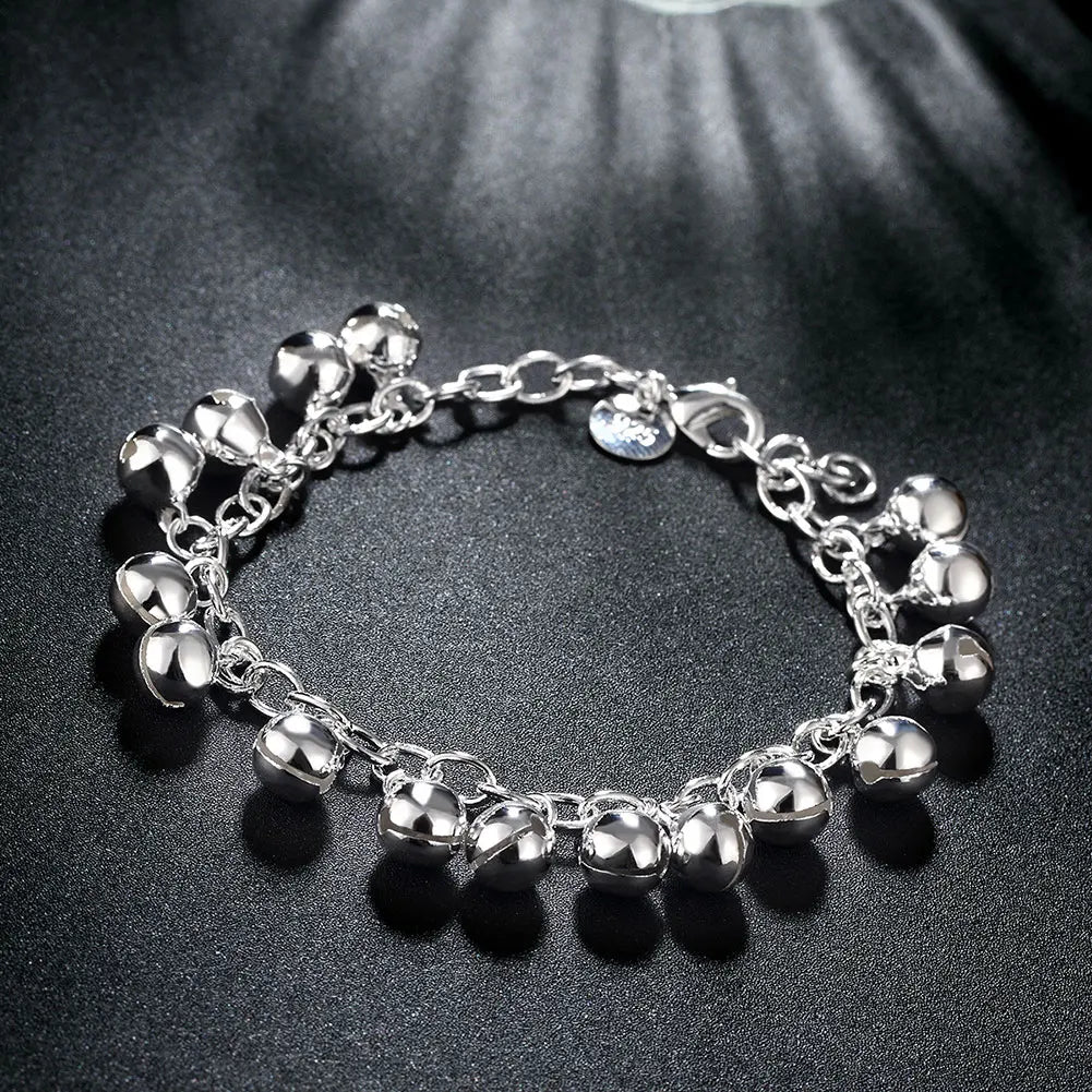 New High quality 925 Sterling Silver 4MM Women Men chain Male Twisted Rope Bracelets Fashion Silver Jewelry H056