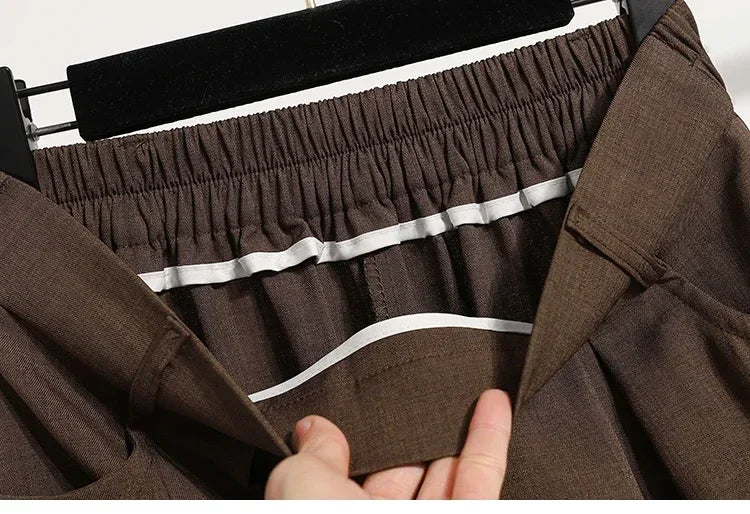 2025 Solid Color Versatile Medium Length Skirt Pleated Plus Size A-Line Maxi Gown Cover Hip Spring Summer New Half-length Skirt